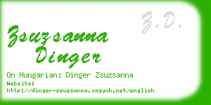 zsuzsanna dinger business card